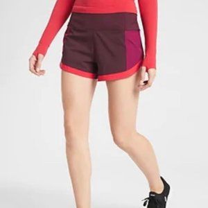 Athleta Running Free Colorblock 3.5” Shorts XL